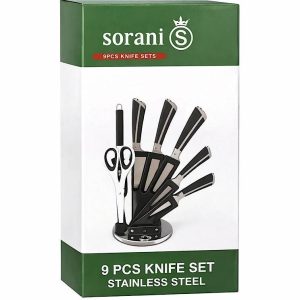 9-piece knife and cleaver set, Sorani Italy, model 9PCS #